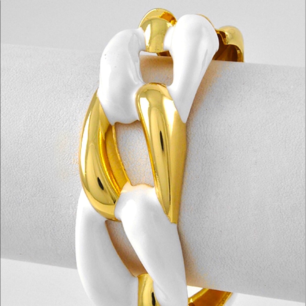 White and Gold Bracelet